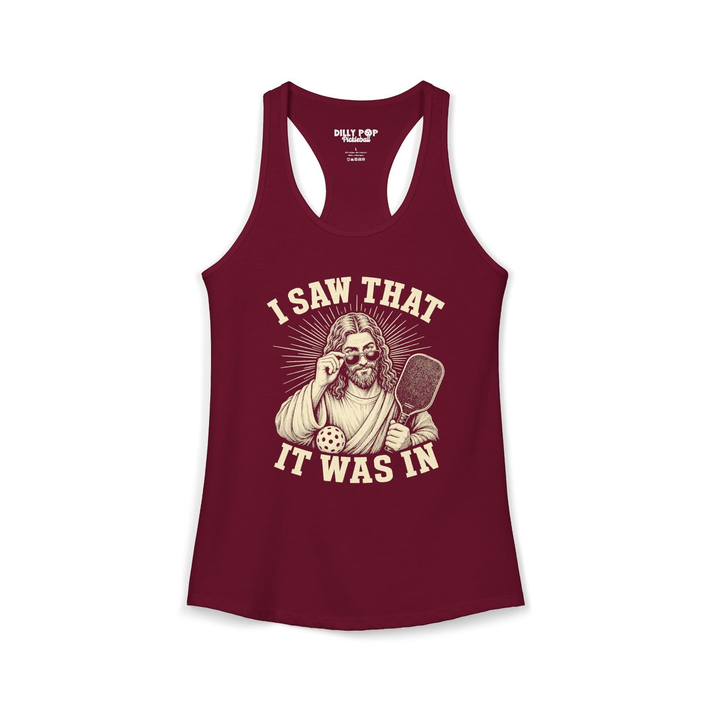 I Saw That Jesus Pickleball Racerback Tank