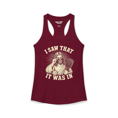 I Saw That Jesus Pickleball Racerback Tank