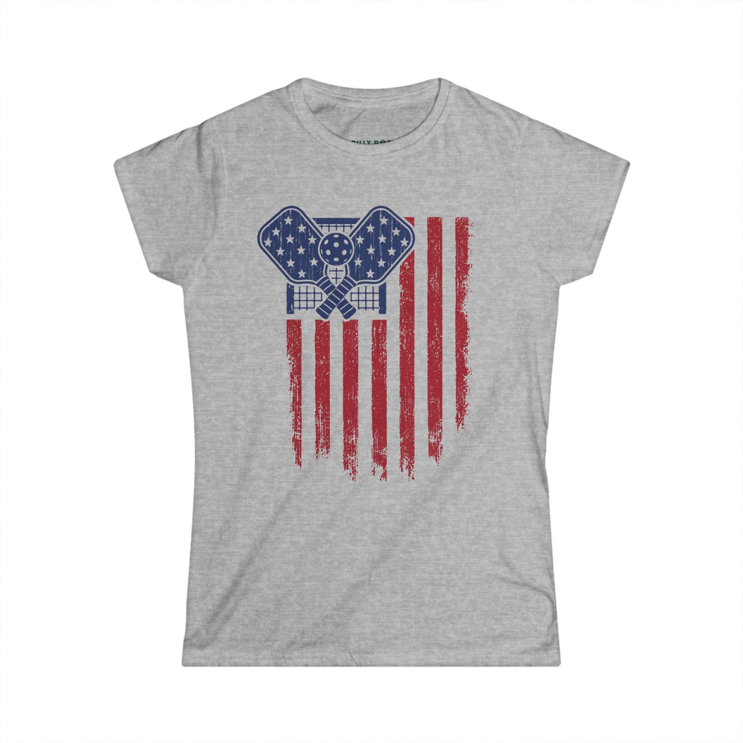 Patriot Pickleball Flag Women's Softstyle Tee