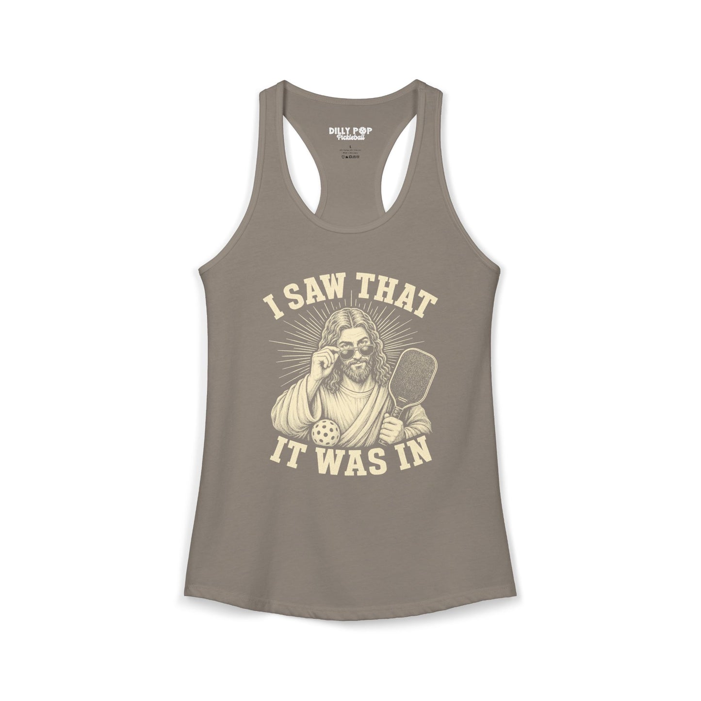 I Saw That Jesus Pickleball Racerback Tank