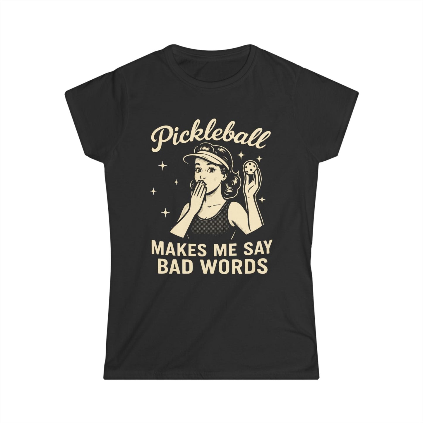 Bad Words Pickleball Women's Softstyle Tee
