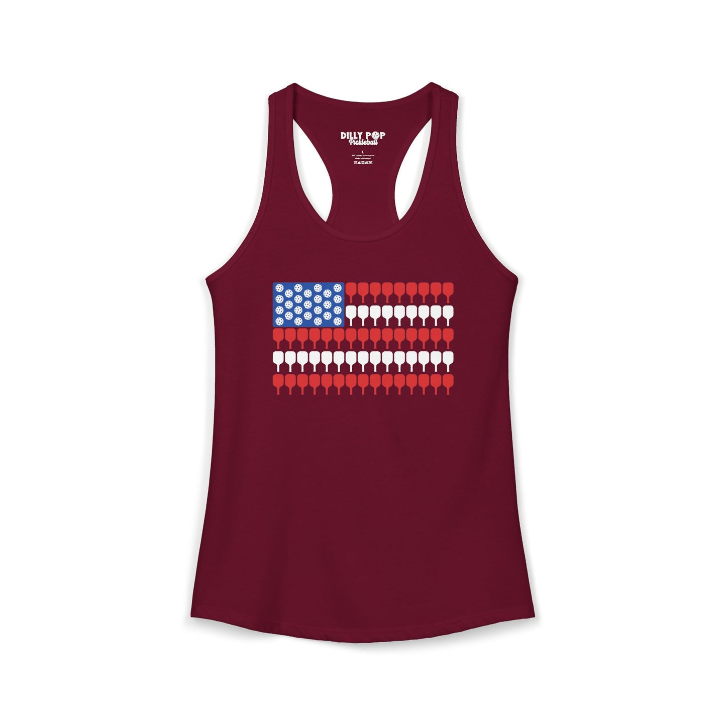 American Pickleball Flag Racerback Tank
