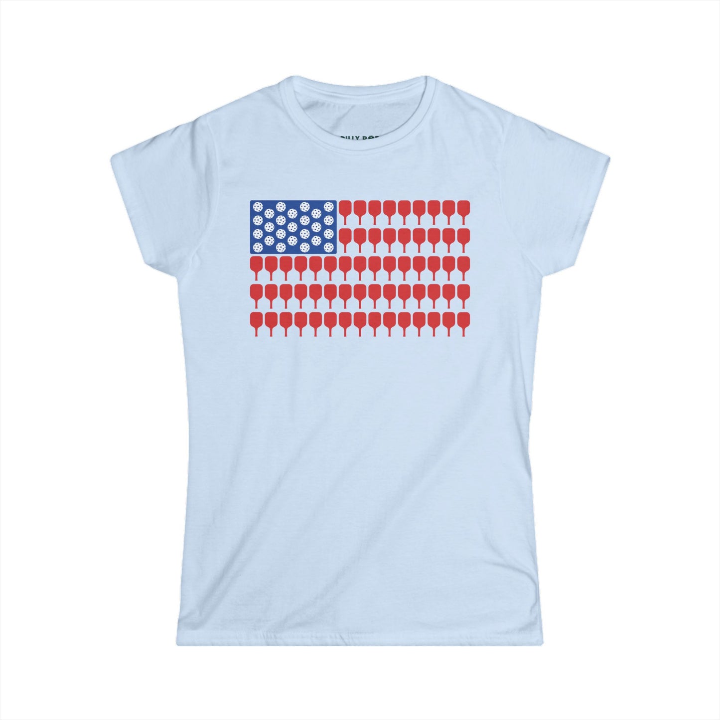 American Pickleball Flag Women's Softstyle Tee