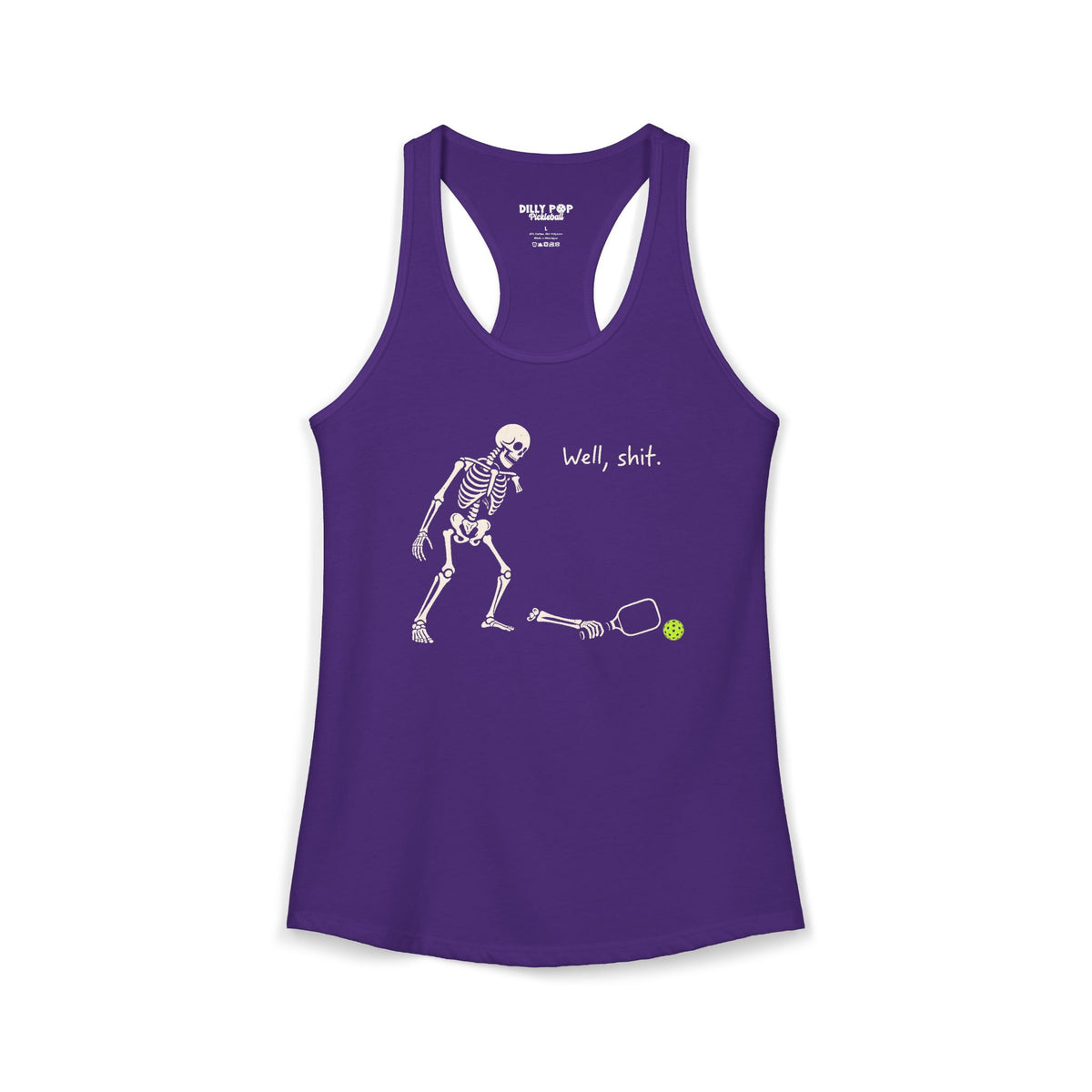 Well Shit Skeleton Pickleball Racerback Women's Tank