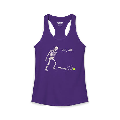 Well Shit Skeleton Pickleball Racerback Women's Tank