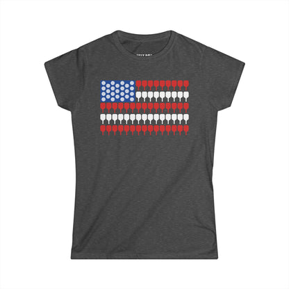 American Pickleball Flag Women's Softstyle Tee