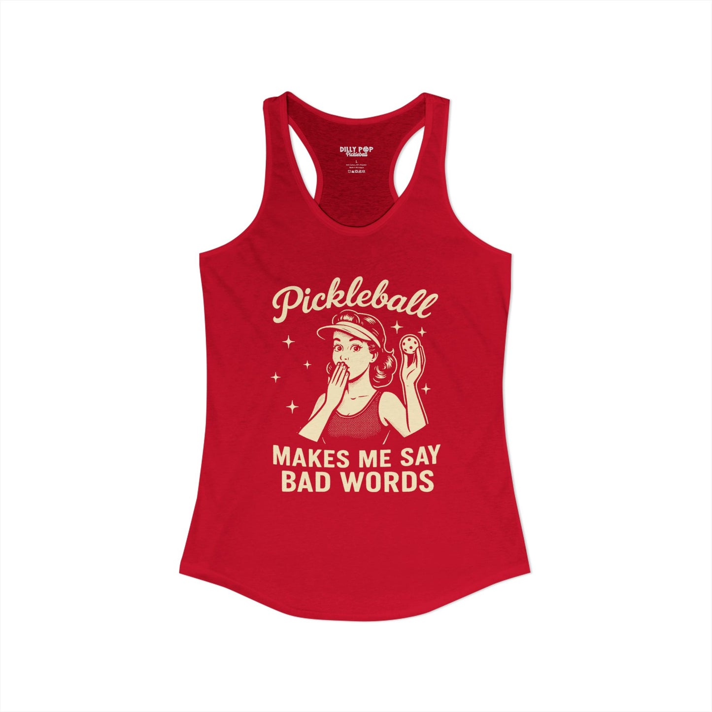 Bad Words Pickleball Racerback Tank