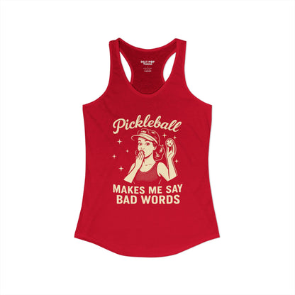 Bad Words Pickleball Racerback Tank
