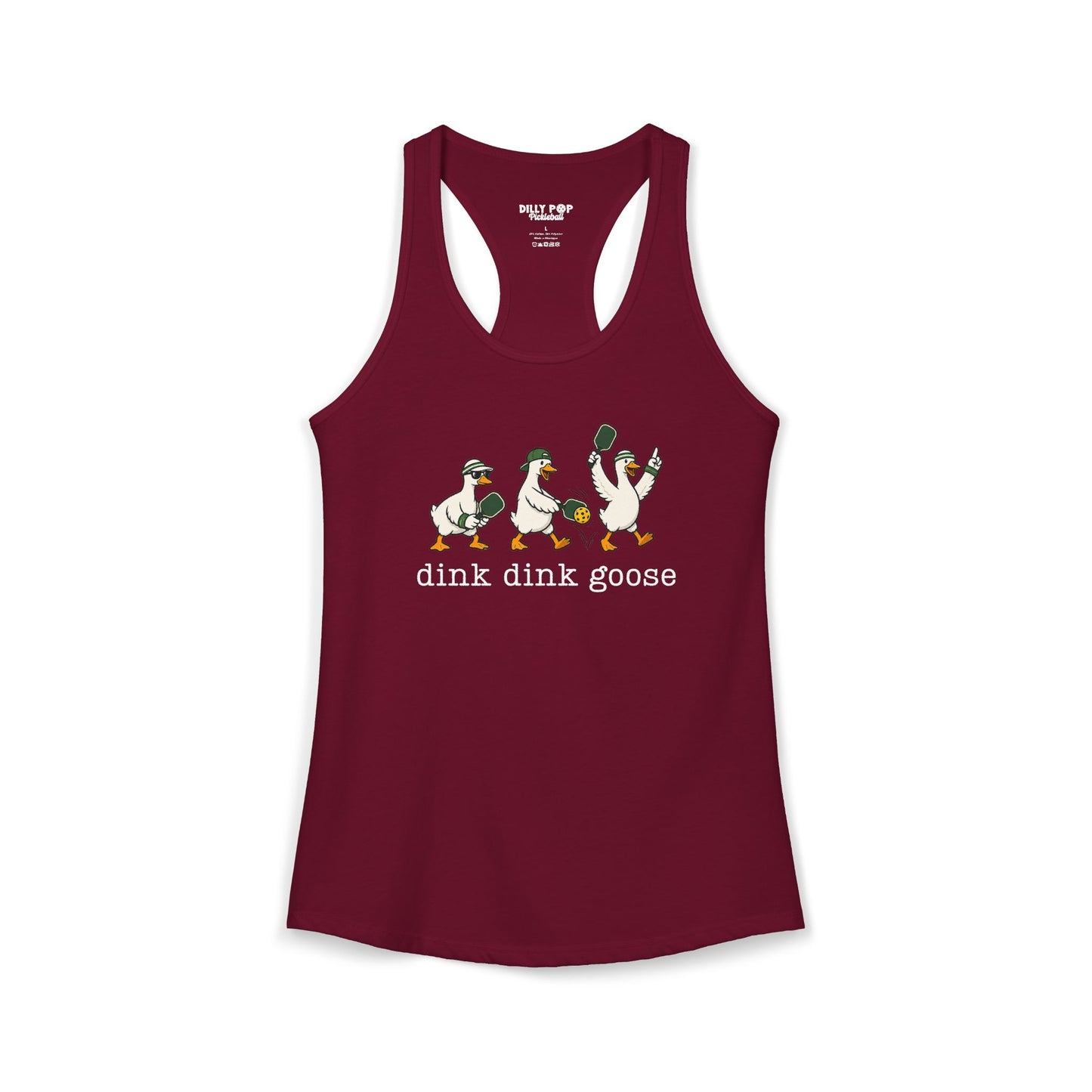Dink Dink Goose Pickleball Racerback Tank