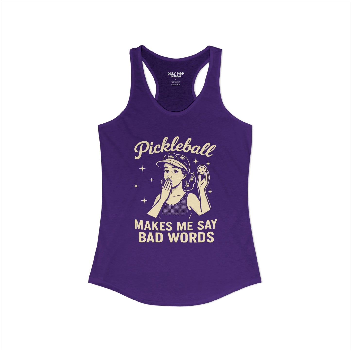Bad Words Pickleball Racerback Tank