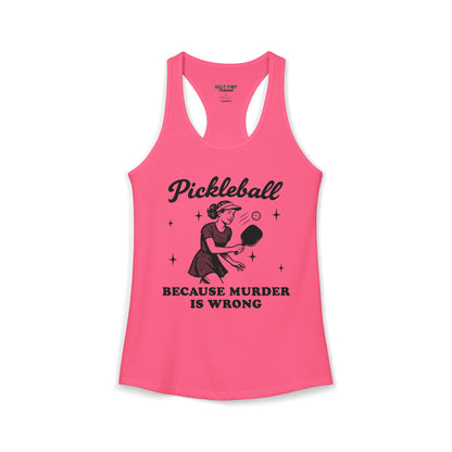 Murder Is Wrong Women's Racerback Tank