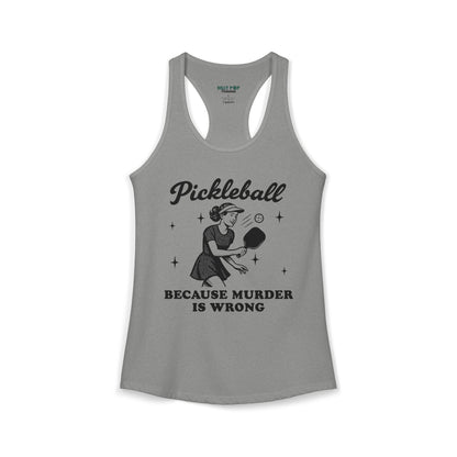 Murder Is Wrong Women's Racerback Tank