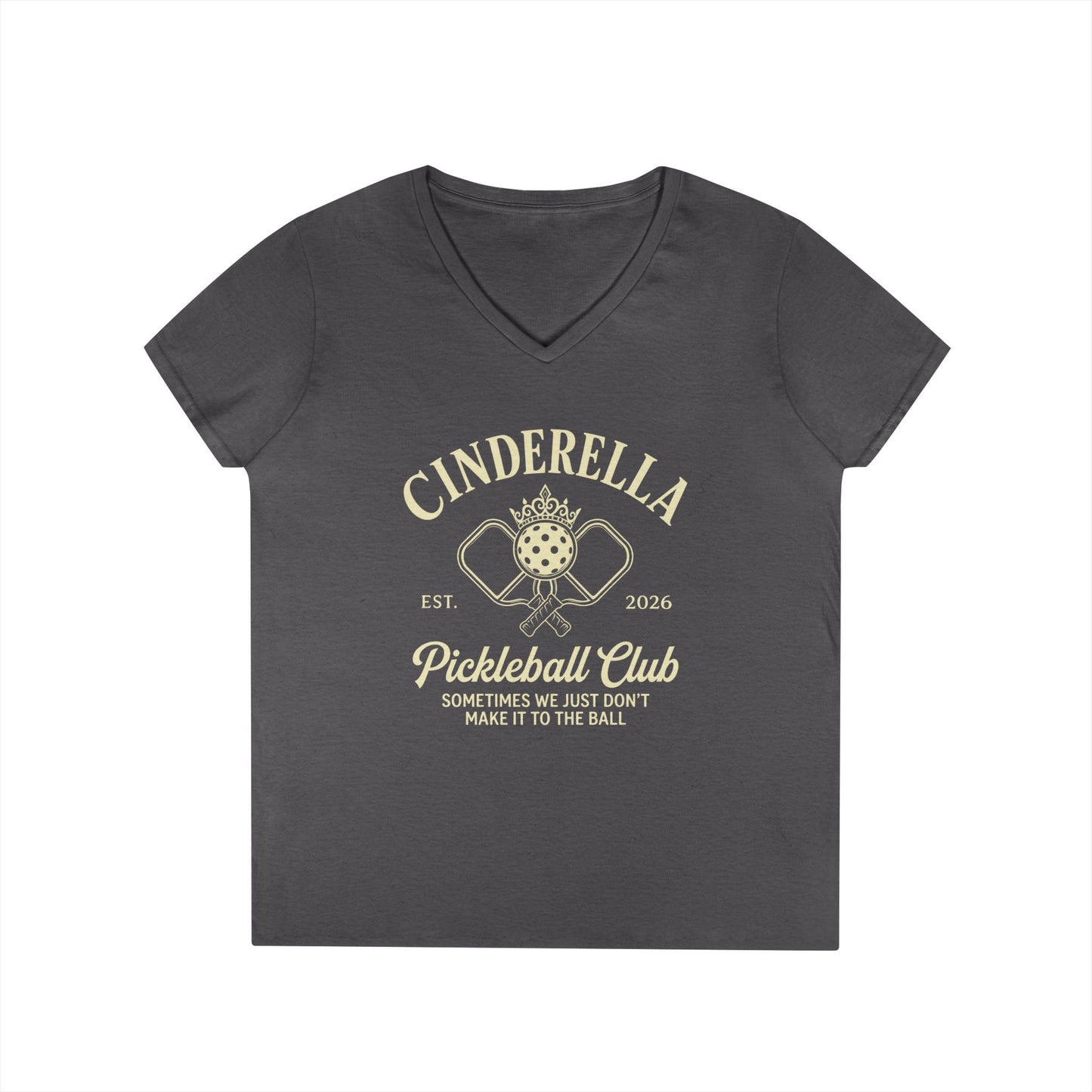 Cinderella Pickleball Club Ladies' V-Neck T-Shirt