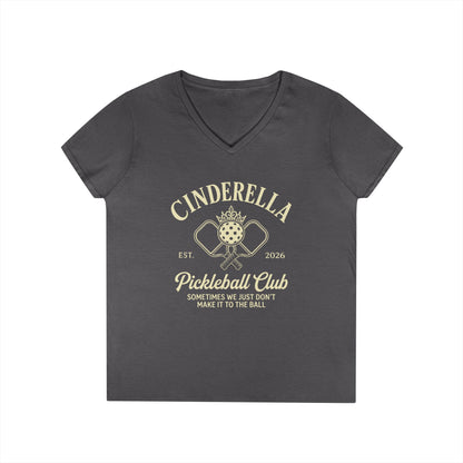 Cinderella Pickleball Club Ladies' V-Neck T-Shirt