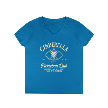 Cinderella Pickleball Club Ladies' V-Neck T-Shirt