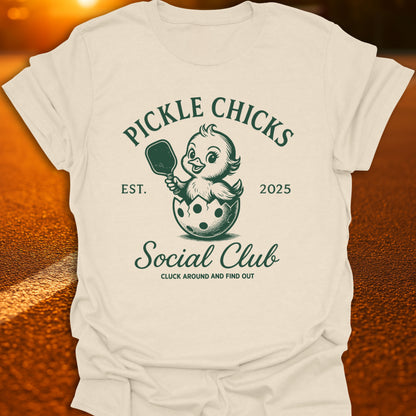 Pickle Chicks Social Club (Green Print) T-Shirt