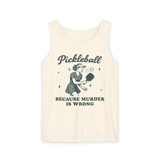 Murder Is Wrong Pickleball Tank Top