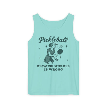 Murder Is Wrong Pickleball Tank Top