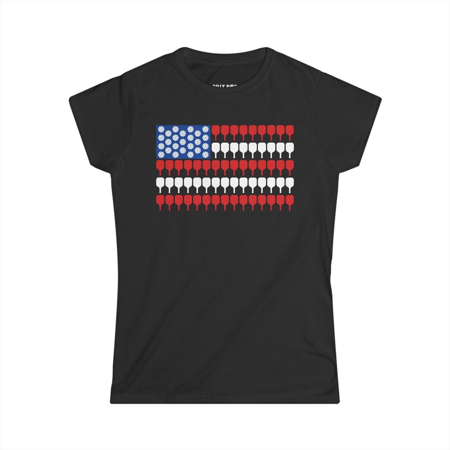 American Pickleball Flag Women's Softstyle Tee