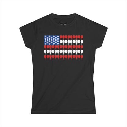 American Pickleball Flag Women's Softstyle Tee