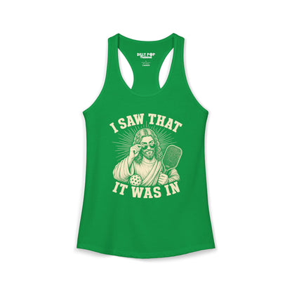 I Saw That Jesus Pickleball Racerback Tank