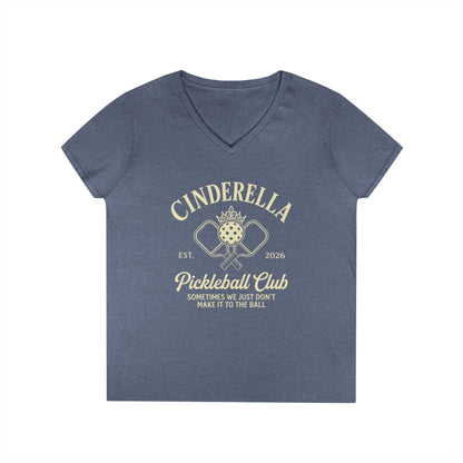 Cinderella Pickleball Club Ladies' V-Neck T-Shirt