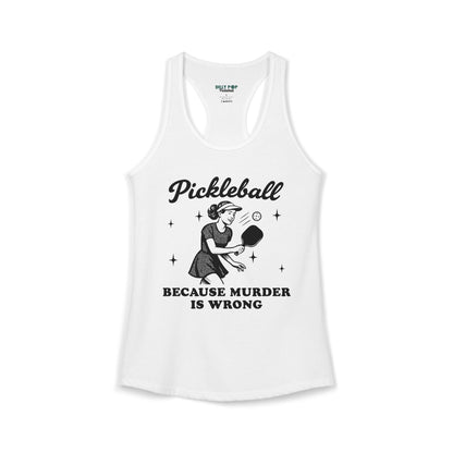 Murder Is Wrong Women's Racerback Tank