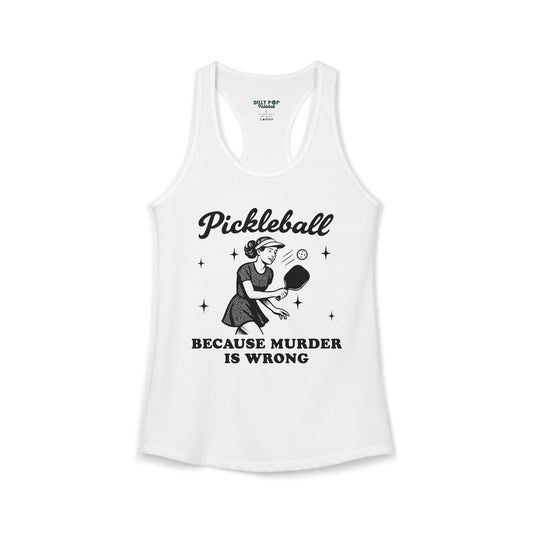 Murder Is Wrong Women's Racerback Tank