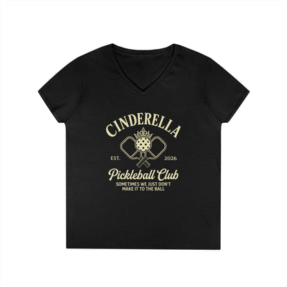 Cinderella Pickleball Club Ladies' V-Neck T-Shirt