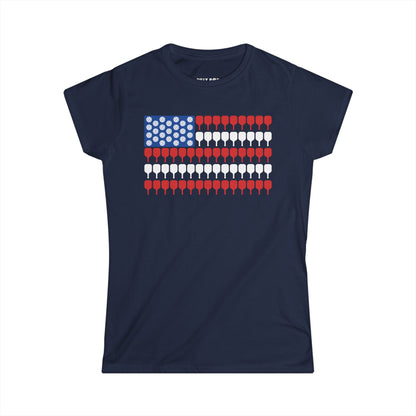 American Pickleball Flag Women's Softstyle Tee