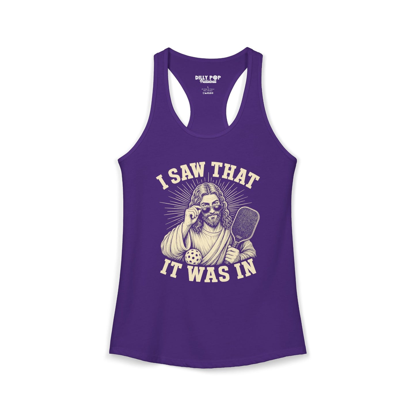 I Saw That Jesus Pickleball Racerback Tank