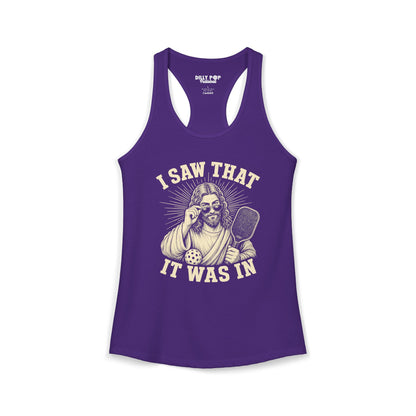 I Saw That Jesus Pickleball Racerback Tank