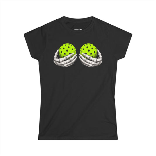 Skeleton Hands Women's Pickleball Softstyle Tee