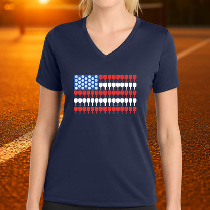 Women's Moisture-Wicking Mesh V-Neck Tee