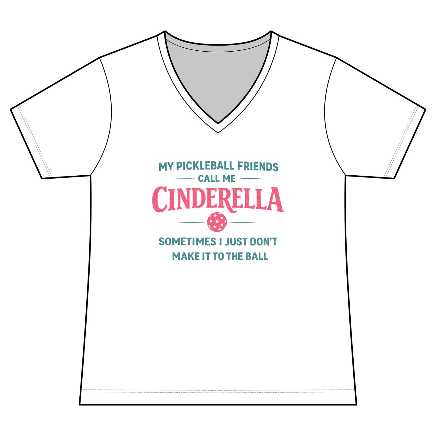 Cinderella Women's Relaxed Jersey Short Sleeve V-Neck Tee