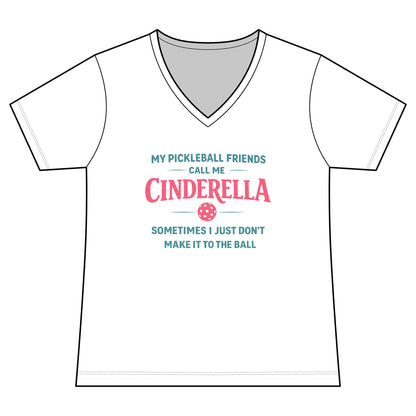 Cinderella Women's Relaxed Jersey Short Sleeve V-Neck Tee