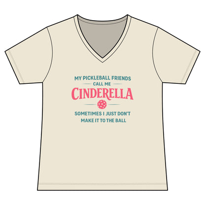 Cinderella Women's Relaxed Jersey Short Sleeve V-Neck Tee