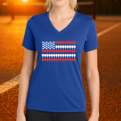 Women's Moisture-Wicking Mesh V-Neck Tee