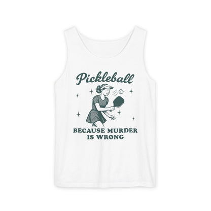 Murder Is Wrong Pickleball Tank Top
