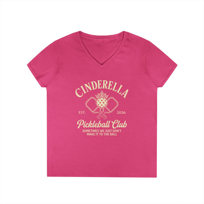 Cinderella Pickleball Club Ladies' V-Neck T-Shirt