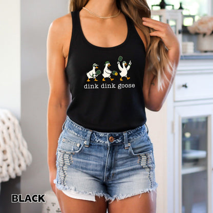 Dink Dink Goose Pickleball Racerback Tank