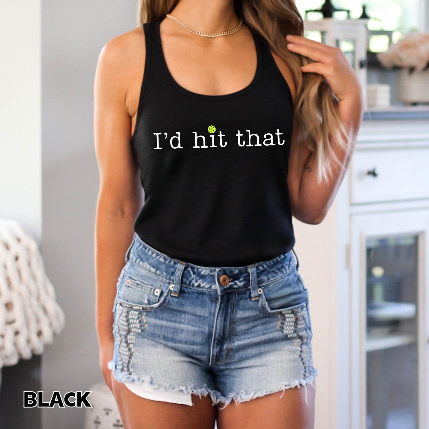 I'd Hit That Pickleball Racerback Tank