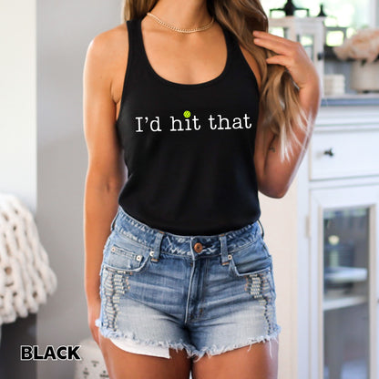 I'd Hit That Pickleball Racerback Tank