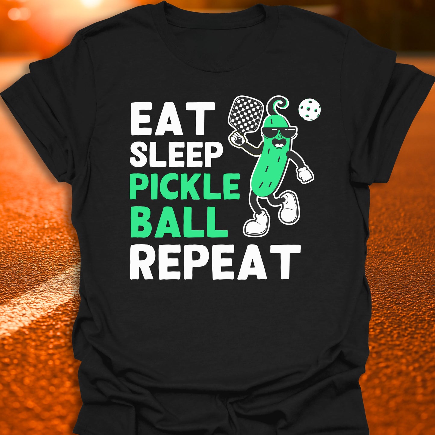 Eat Sleep Pickleball Repeat (Dilly Pickle) T-Shirt