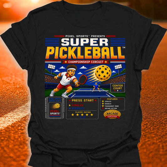 Super Pickleball Retro Gamer T-Shirt