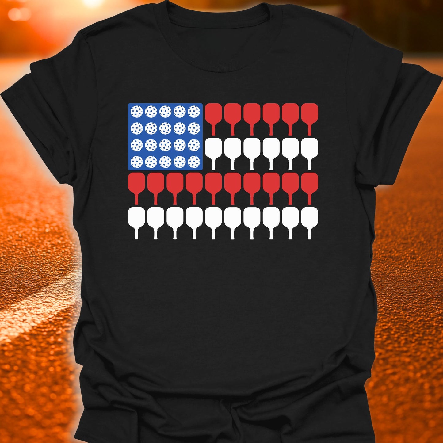American Pickleball Flag T-Shirt
