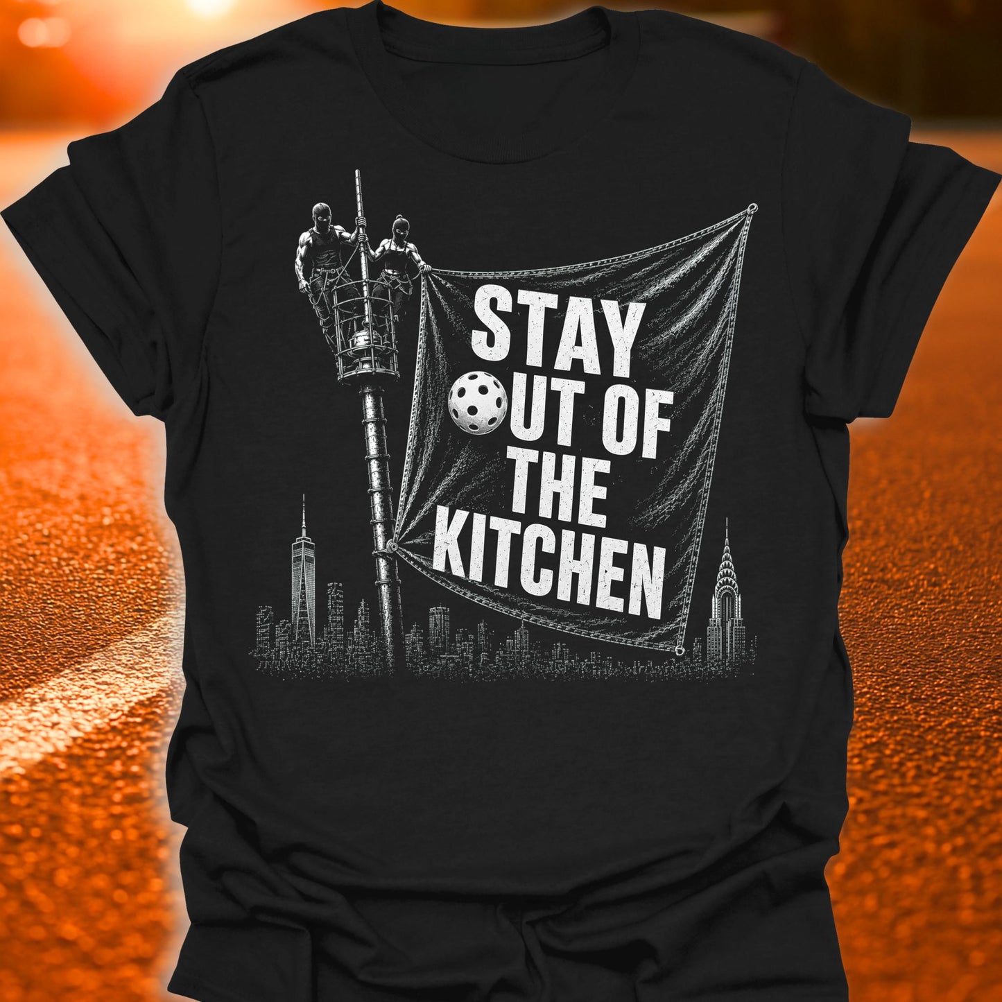 Stay Out Of The Kitchen Meme Pickleball T-Shirt