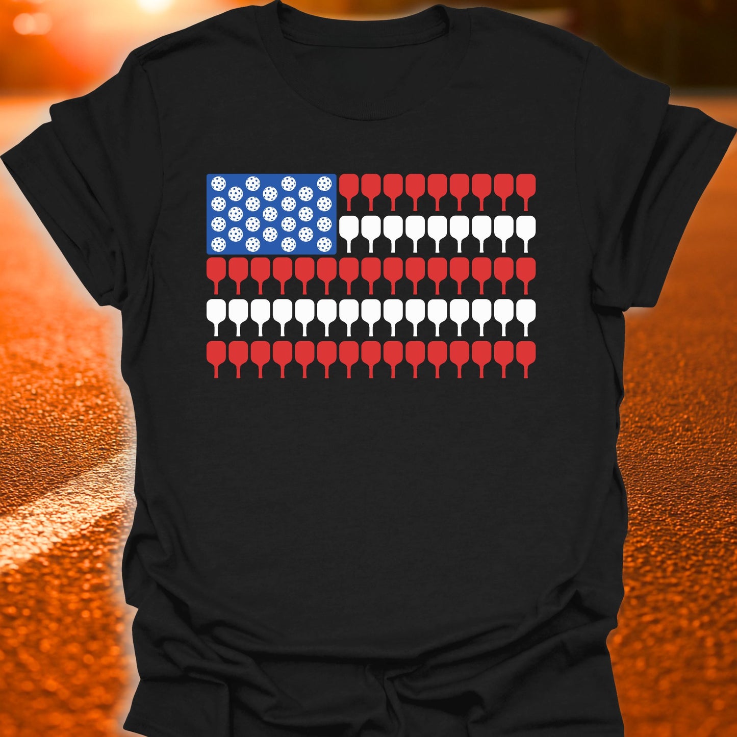 American Pickleball Flag T-Shirt