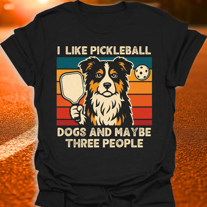 I Like Pickleball Dogs & Three People T-Shirt