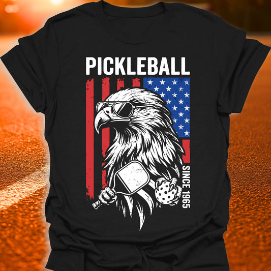 American Flag Eagle Pickleball T-Shirt
